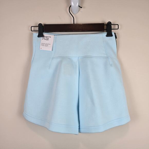 Nike Sportswear Tech Fleece Womens Size XS High-Waisted 3" Pleated Shorts Blue - Picture 5 of 5